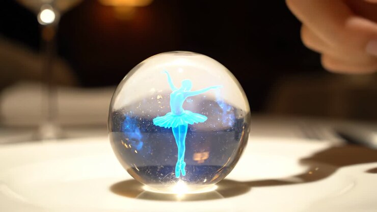 Snow globe with a ballerina figure inside