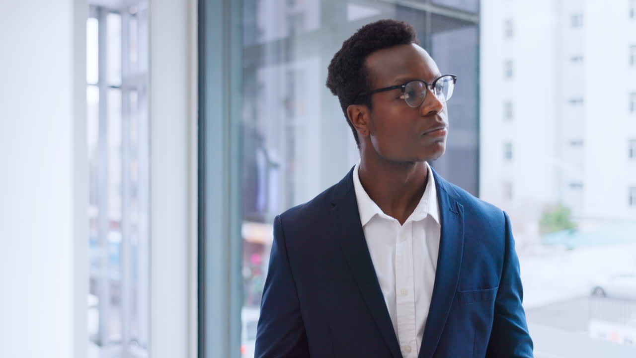 Business, serious black man