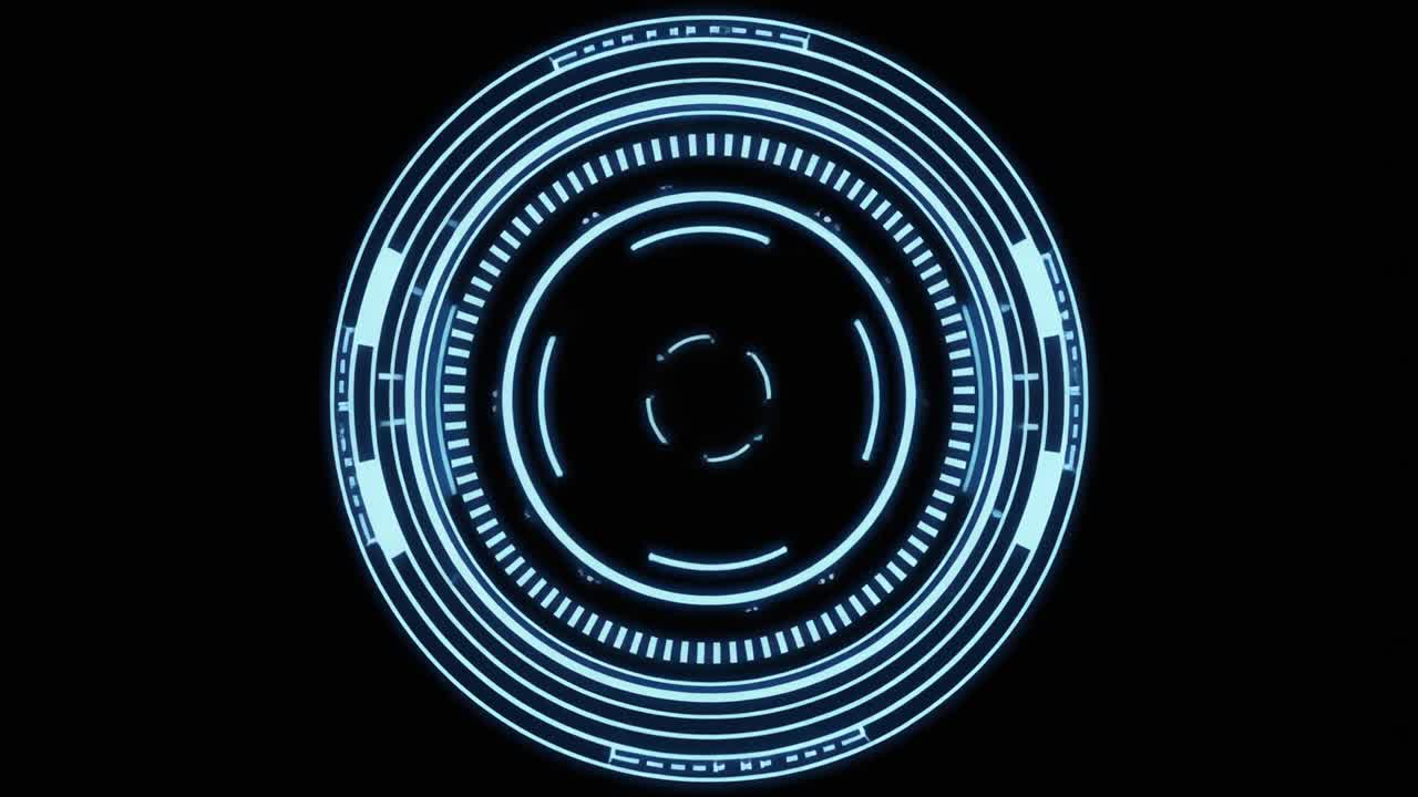 Futuristic Blue HUD Circle Interface Animation