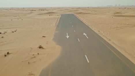 desert road in the dunes