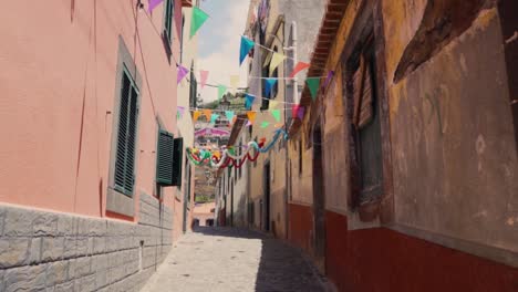 colorful alleyway in a portuguese town