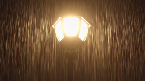 streetlight on a rainy night