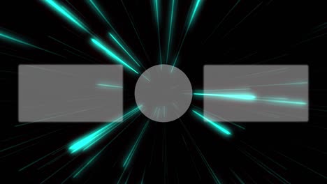 gráficos de movimiento de la pantalla de finalización de la tarjeta de extremo de ray warp