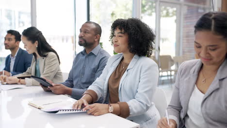 business people, workshop and staff