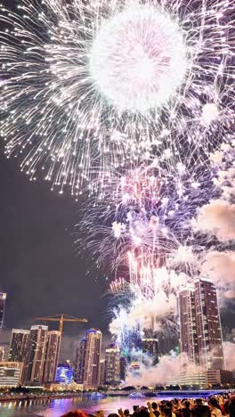 city fireworks celebration at night