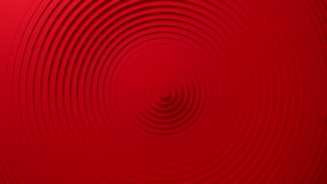 Abstract circles pattern with offset effect and smooth red color. Animation of red blank rings. Abstract background for business presentation. Seamless loop 4k 3D render