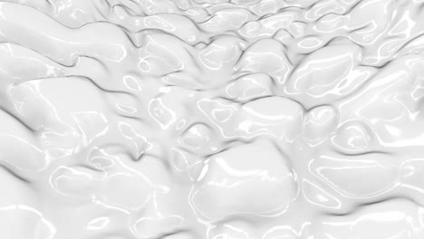 liquid abstract white background. smooth glossy texture 3d rendering loop 4k