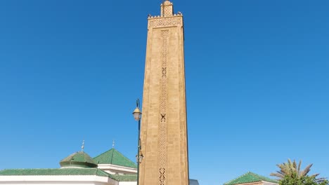 tilt up view of shohada mosque minaret