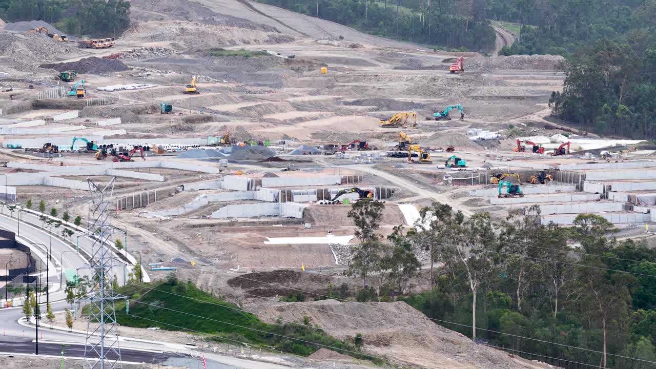 Large Scale Construction and Excavation Site