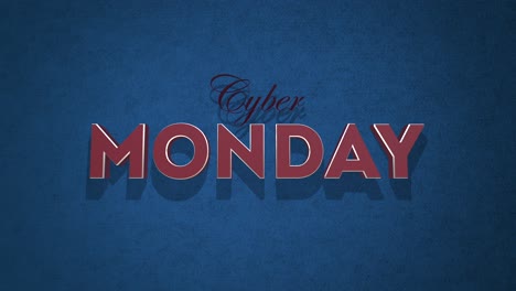 retro vibe: cyber monday in classic 80s style with grunge texture