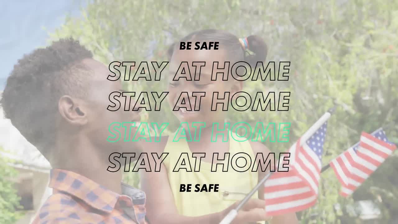 딸과 함께 아버지에 대한 집에 머무는 텍스트의 애니메이션