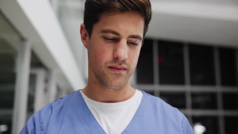 a healthcare worker in scrubs