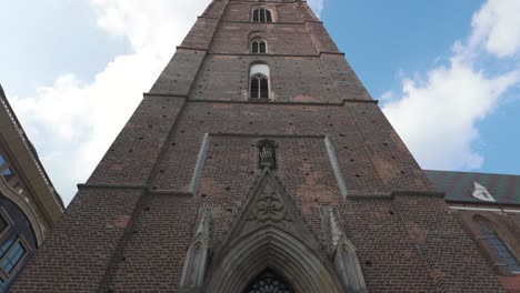 gothic church tower and facade