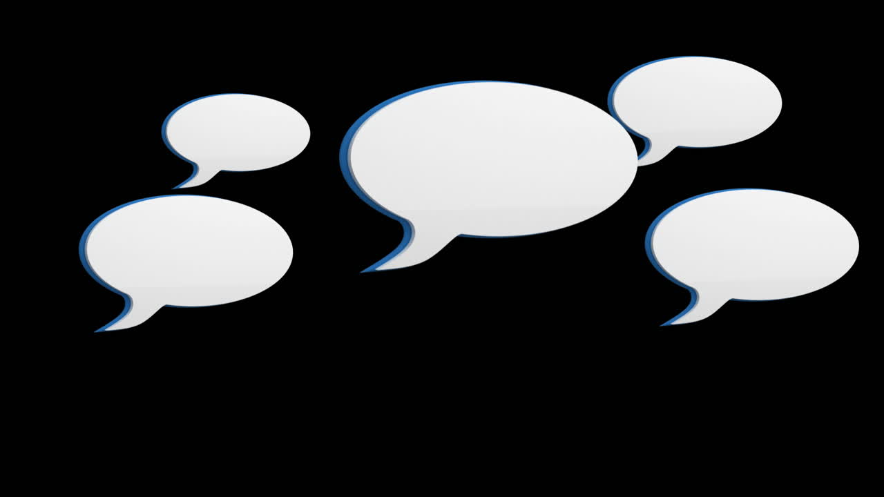 iconos de burbuja de mensajes 4k
