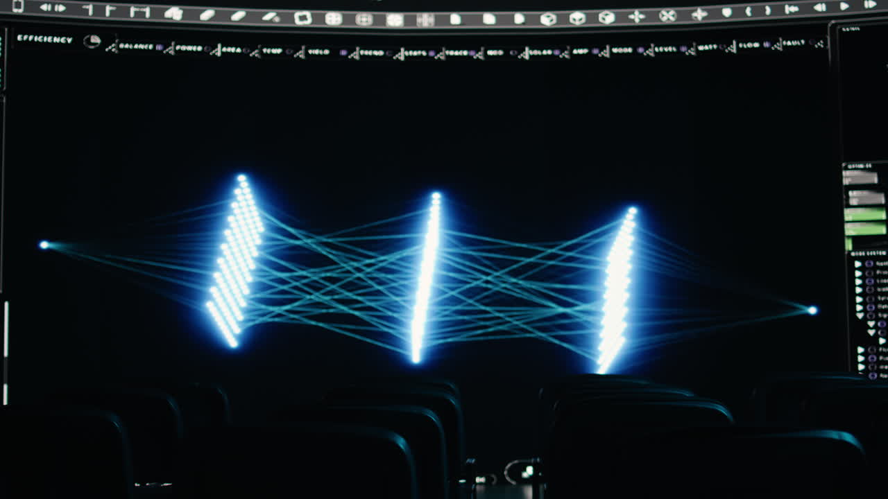Empty conference hall prepared for LLM artificial intelligence suggestions