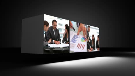 montaje de personas de negocios en la oficina