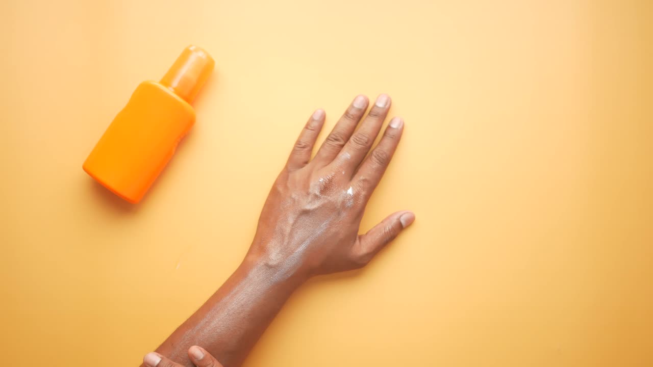 Applying Sunscreen to Hands and Arms