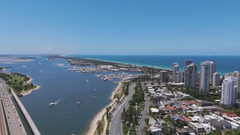 high-rise buildings and waterways in gold coast