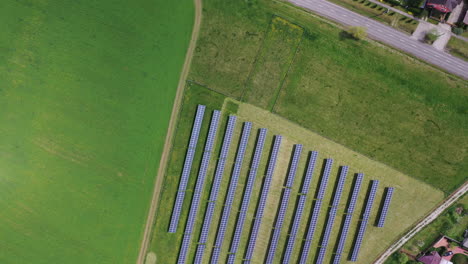 solar panel in europe drone view