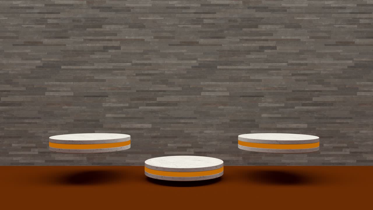 황금 제품 스탠드: 푸른 배경으로 박이는 빛을 키우는 빈 디스플레이에 미래주의 또는 포디움 기단.