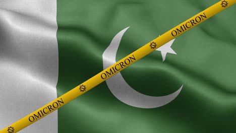 variante omicron y la franja de prohibición en la bandera de pakistán - bandera de paquistán