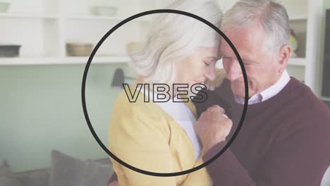 animación de vibraciones texto sobre pareja de alto nivel