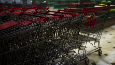 empty closed supermarket due covid-19 coronavirus epidemic