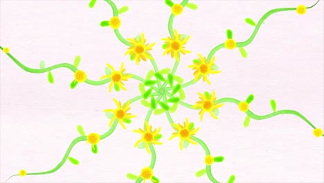yellow floral mandala design