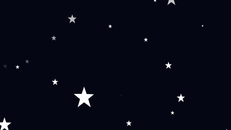 animación de estrellas blancas en el cielo nocturno