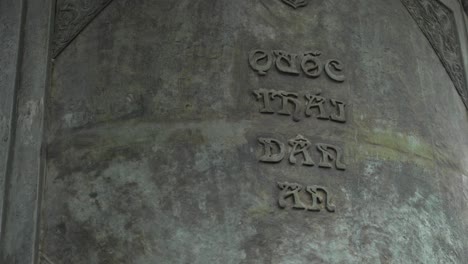 peaceful nation prosperous people in vietnamese language imperial citadel thang long hanoi vietnam