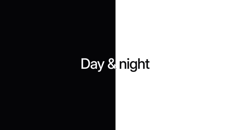 Minimalist Graphic Design Featuring Day and Night Text