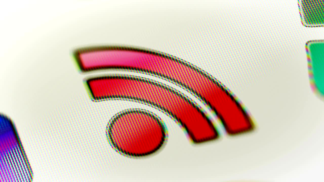 el icono rss en la pantalla. en bucle.