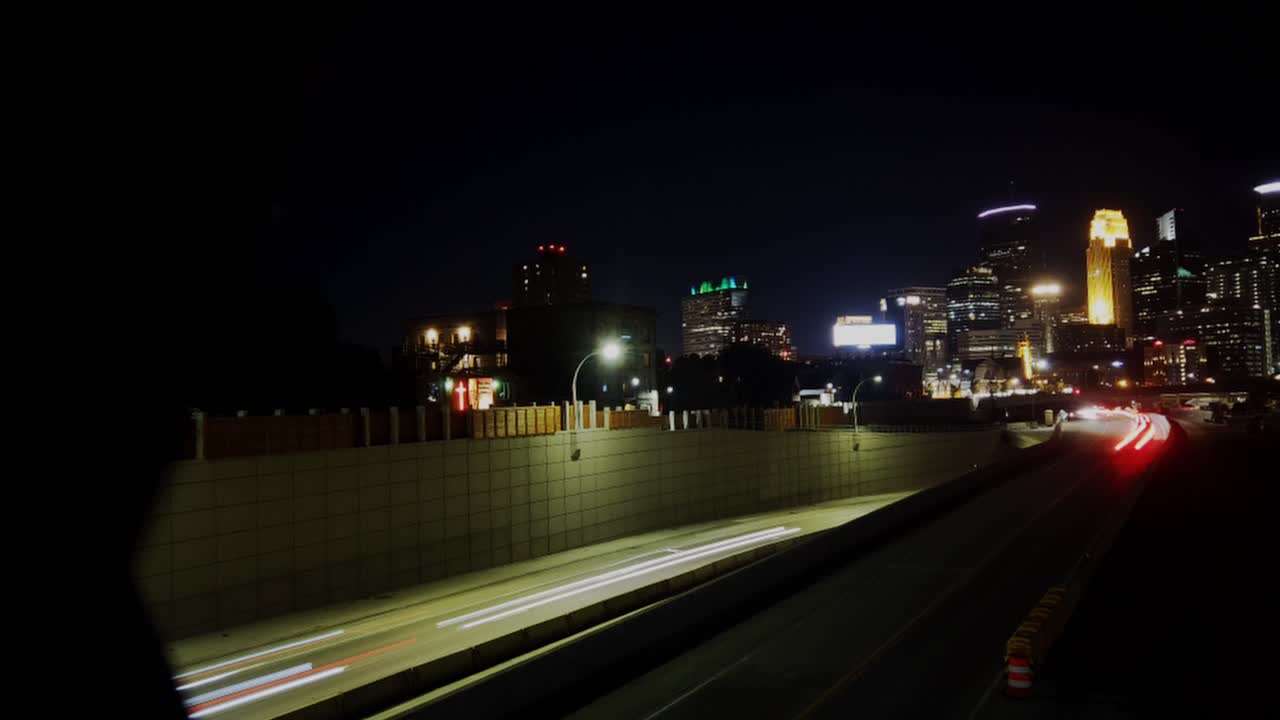 Night View of Minneapolis Skyline