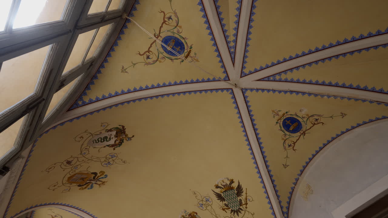 Ornate Vaulted Ceiling with Decorative Paintings