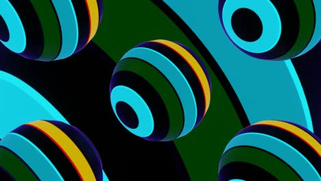 vj loop abstract background - bright neon spheres.