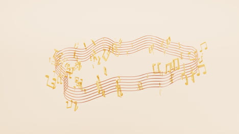 music notes with cartoon style, 3d rendering.