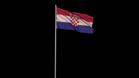 bandera de croacia con el canal alfa