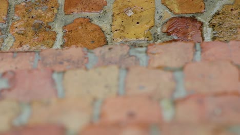 rain on old chicago brick stairs close up during the day