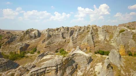 Beautiful-Aerial-Over-Stone-Rock-Formations-In-Madagascar-Africa