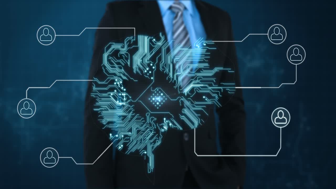 Conceptual video of circuit connection brain