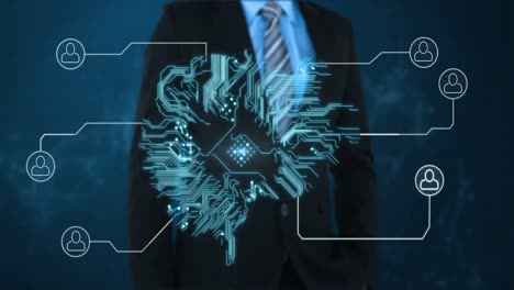 video conceptual de la conexión de circuitos del cerebro