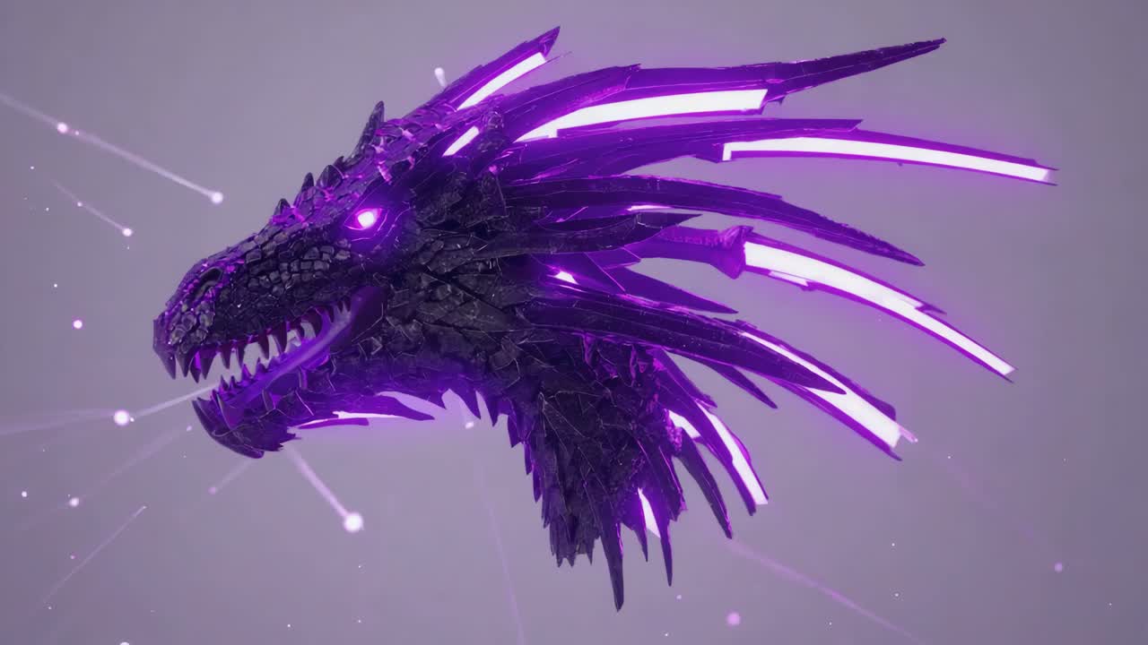 Purple Glowing Dragon