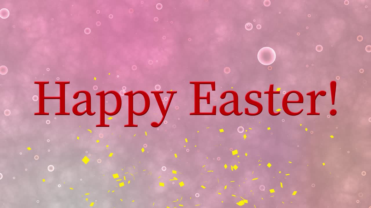 행복한 부활절 이벤트 텍스트 애니메이션 모션 그래픽