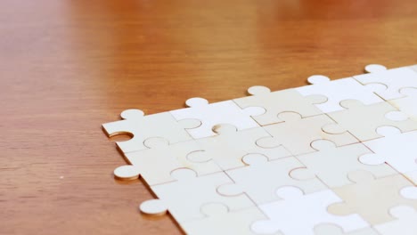 a heartfelt thank-you note placed a puzzle symbolizes appreciation and connection