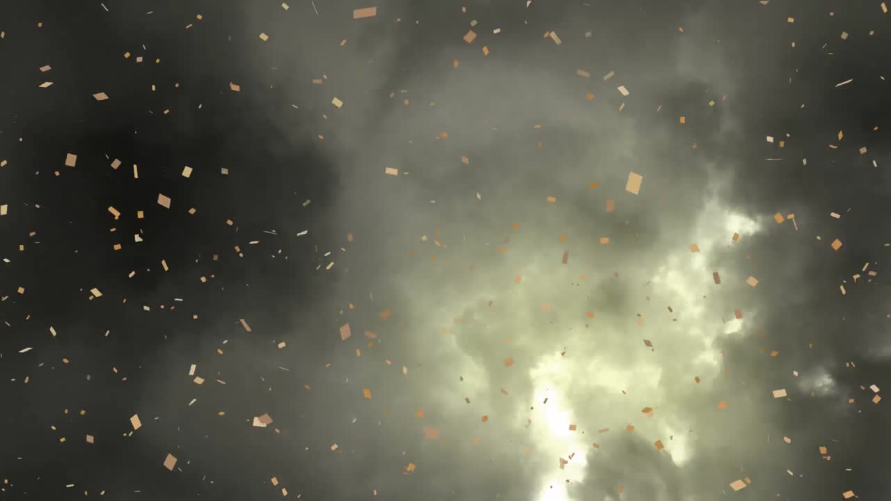 confeti de oro cayendo