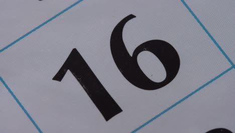 marking the date in the calendar with a red marker