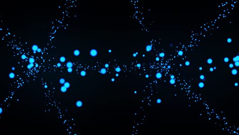 blue drops. abstract background. spinning in circles. suspended spheres of air in oil rest on surface of water. 3d loop animation, 4k