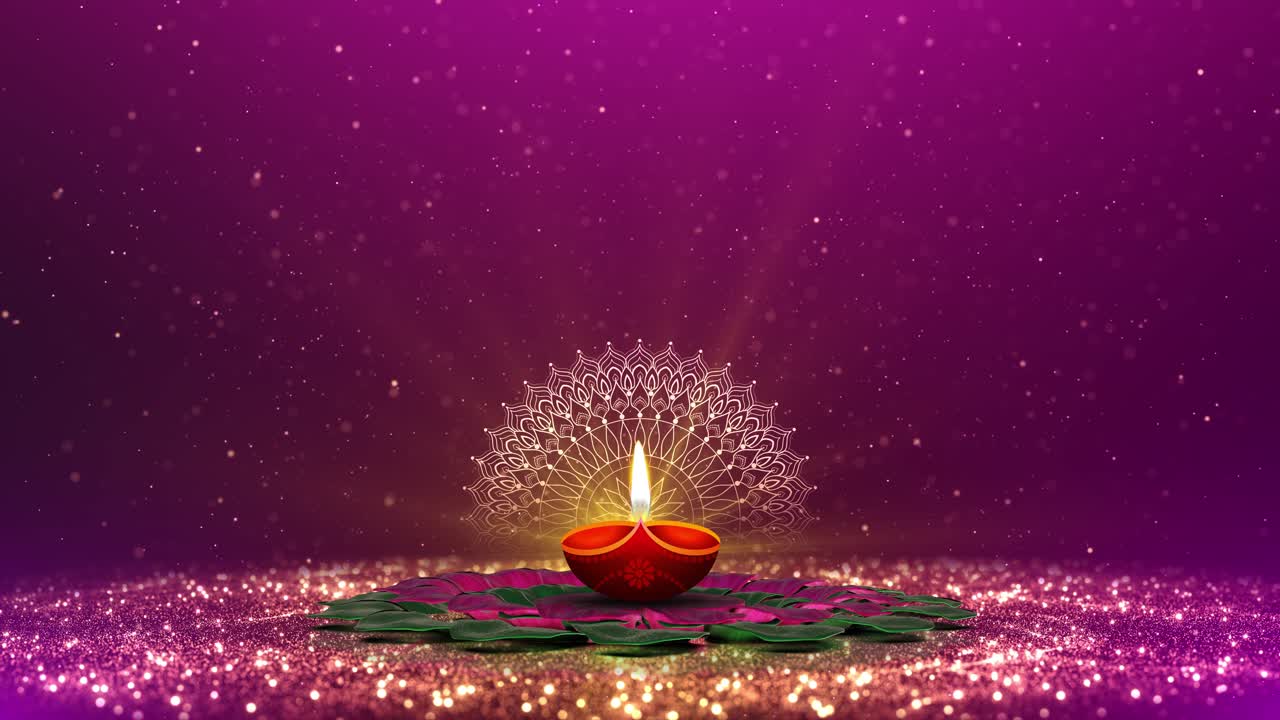 Happy diwali deepawali card decorative lights fireworks copy space greeting videos deepavali dussera