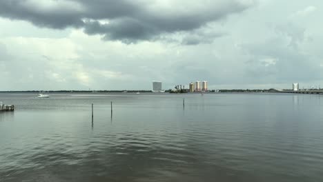 aerial view of the caloosahatchee river post hurricane ian