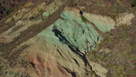 aerial view in orbit close to los azulejos de veneguera